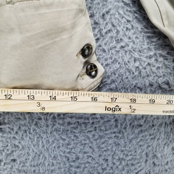 Nori Jacket Womens Medium Tan 100% Cotton Long Sleeve Two Button Blazer - Picture 10 of 12